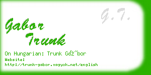 gabor trunk business card